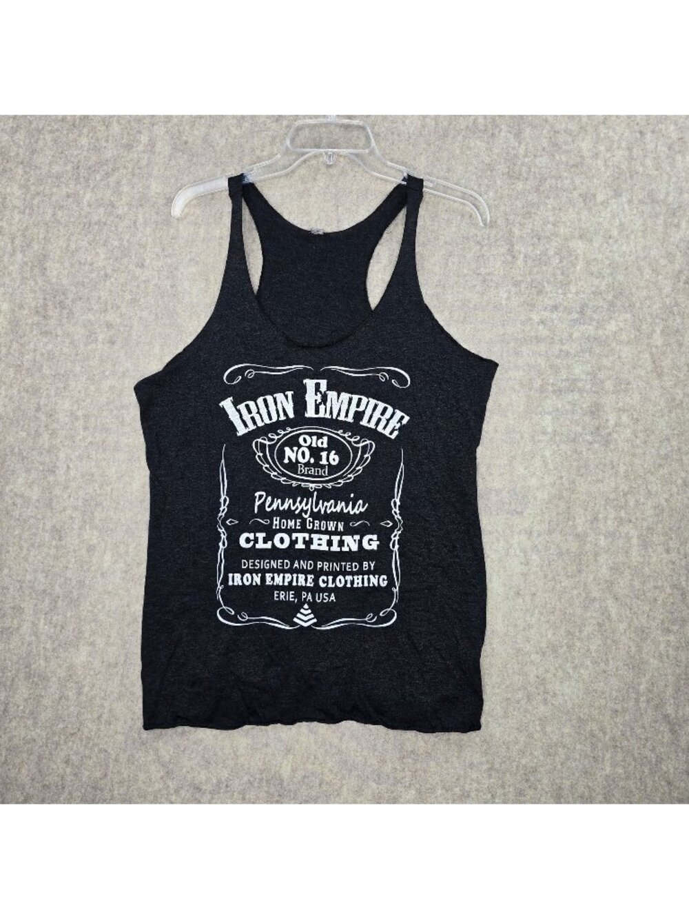 Iron Empire Next Level Apparel Womens Tank Top Charcoal Gray XL Polyester Blend